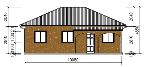 Elevation of prefab villa