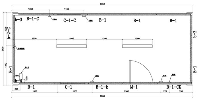 layout plan of Flat packing container house