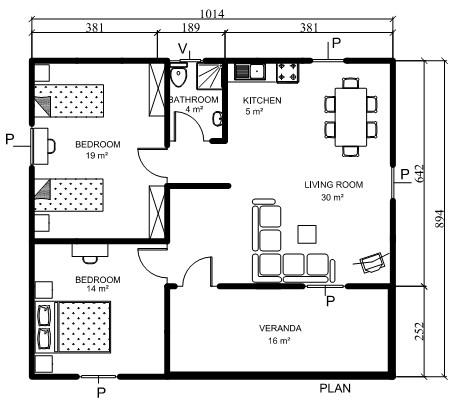 drawing of Luxury Prefabricated House with beautiful appearance
