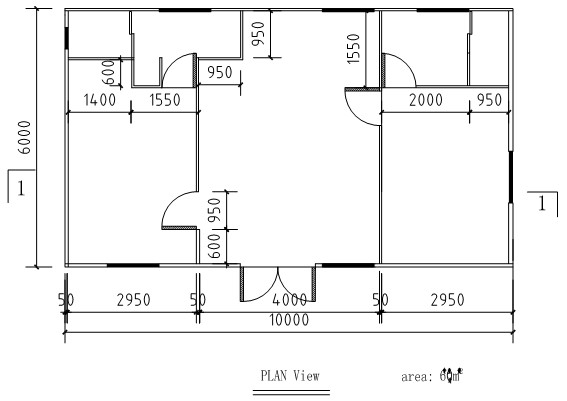 plan of Portable House Without Foundation