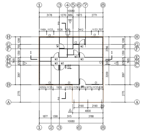 Building Plan of prefab house/villa