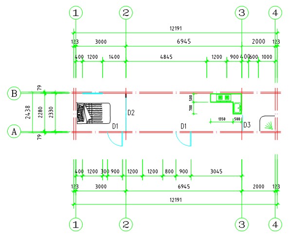 plan view of shipping container house