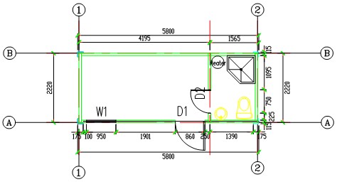 container house design-plan view of container house