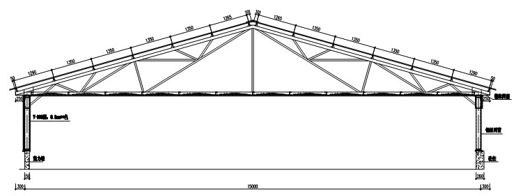 part drawing of steel structure poultry house